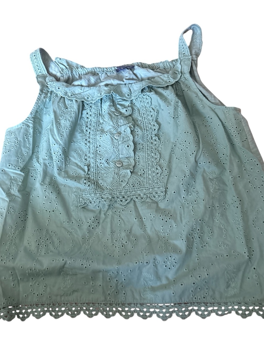 Democracy Light Blue Eyelet Lace Camisole